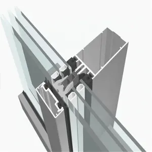 ガラスカーテンウォール建築用アルミプロファイルグレージングアルミカーテンウォールファサードローeガラスパネルカーテンウォール