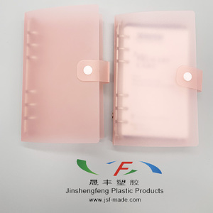 Màu Hồng Mờ Nhựa A6 Kích Thước Tập Tin Thư Mục <span class=keywords><strong>PP</strong></span> A6 Kích Thước 6 Vòng <span class=keywords><strong>Binder</strong></span> - Product Image 2