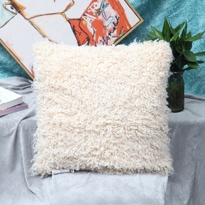De peluche de felpa de piel sintética de funda de almohada de cama decorativa cálido suave almohada cubierta - Product Image 5