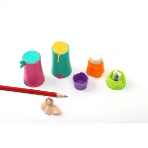 New fashion high quality Stump shape two holes cute pencil sharpener with eraser