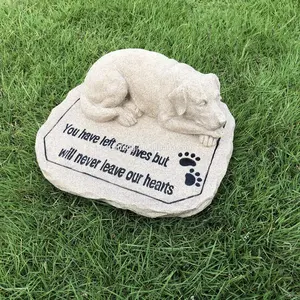 Personalizado polyresina areia animal de estimação pedra memorial para seio