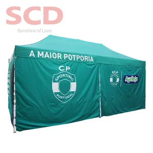 Оптовая продажа, складной навесной тент с принтом логотипа, 10x10 футов, торговая палатка, выдвижная палатка