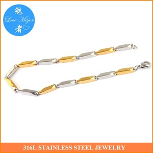 Dos tonos oro y <span class=keywords><strong>plata</strong></span> Pulsera <span class=keywords><strong>de</strong></span> cadena <span class=keywords><strong>de</strong></span> acero inoxidable <span class=keywords><strong>de</strong></span> la joyería - Product Image 2