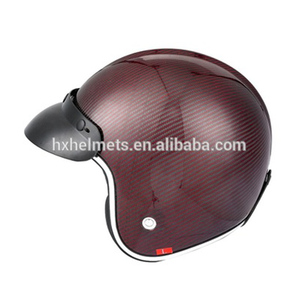 Fibra de carbono Casco integral de motocicleta Café Racer casco con certificado ECE - Product Image 1