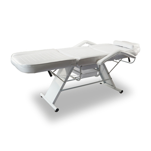 Tragbare Massageliege Ganzkörper-Schönheitsbett Gesichtsbehandlung mit <span class=keywords><strong>2</strong></span> Schubladen Höhenverstellbar Weiß Kosmetikstuhl für Salon - Product Image 4
