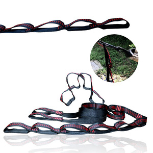Vente en gros et personnalisation 14 + 1 boucles 2.8 mètres Ceinture <span class=keywords><strong>de</strong></span> sécurité pour camping en plein air <span class=keywords><strong>de</strong></span> haute qualité <span class=keywords><strong>Sangles</strong></span> <span class=keywords><strong>de</strong></span> <span class=keywords><strong>hamac</strong></span> avec sac - Product Image 4