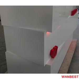 Comptoir <span class=keywords><strong>de</strong></span> réception <span class=keywords><strong>de</strong></span> luxe en pierre artificielle solide éclairée <span class=keywords><strong>de</strong></span> blanc pour restaurant, salon <span class=keywords><strong>de</strong></span> manucure, spa, caissier - Product Image 6