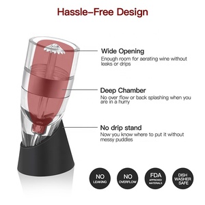 <strong>Wine</strong> Aerator <strong>Decanter</strong> Pourer Spout <strong>Set</strong> With Filters for Purifier Stand Travel Bag Diffuser Air Aerating Strainer for Red - Product Image 3