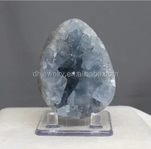 Offre Spéciale 100% belle Naturel Célestine Geode Quartz Bule Geode Pour Décoration