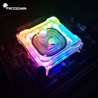 CPU de refroidissement par eau bloc arc-en-ciel effet de lumière diffuse l'eau bloc de refroidissement cpu.INTEL-PK5E