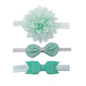 Groothandel Baby Lace Flower Hoofdband Pak Boog <span class=keywords><strong>Glitter</strong></span> Baby Hoofdband Sets 3Pcs - Product Image 2