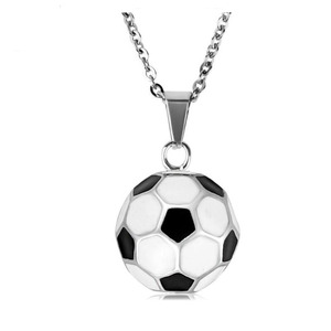 Kalung Olahraga Pria/Wanita, Liontin Bola Olahraga dengan Rantai Baja Tahan Karat Warna Emas - Product Image 5