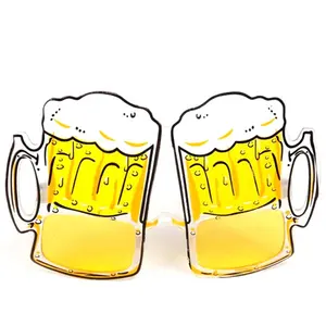 Gallina fiesta vestido de lujo Hawaiano playa <span class=keywords><strong>gafas</strong></span> de sol amarillo cerveza - Product Image 1