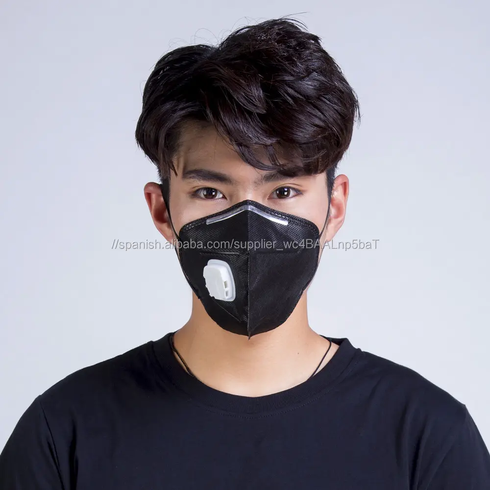 No tejido filtro de carbón activo desechable anti contaminación N95 máscara de polvo con válvula