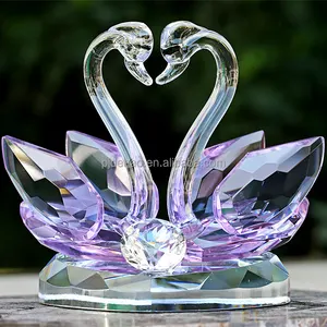 Regalos de boda de cisne de cristal de alta calidad K9, precio de fábrica, recuerdos de boda