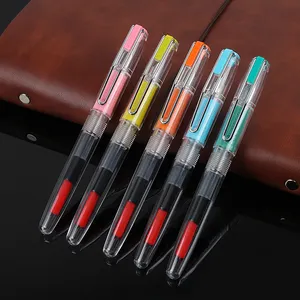 NUEVA Pluma Estilográfica China de Alta Gama EF Iraurita con Punta de 0.38mm, Clásica, para Negocios, Venta al por Mayor, Económica, Varios Colores Transparentes, de Plástico - Product Image 1