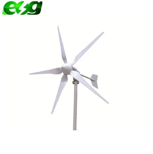 ESG 5 Lames Camping axe Horizontal éolienne Meilleur Qualité 400w 600w 1000w Éolienne 12v 24v Axe Horizontal Éolienne