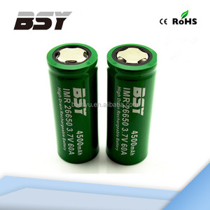 Haute qualité 26650 au lithium rechargeable <span class=keywords><strong>3</strong></span>.7 v batterie 4500 mah haute vidange bsy 26650 60a haute fréquence batterie - Product Image 1