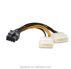 2 x <span class=keywords><strong>Molex</strong></span> 4-<span class=keywords><strong>pin</strong></span> 8-<span class=keywords><strong>pin</strong></span> <span class=keywords><strong>PCI</strong></span> Express Video Card Adapter ATX PSU chuyển đổi điện cáp <span class=keywords><strong>Molex</strong></span> PCIe 8 <span class=keywords><strong>pin</strong></span> Adapter dây nịt dây điện - Product Image 1