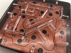 Jeu d'échecs en plastique à deux couches, carte d'équilibre avec jeu <span class=keywords><strong>labyrinthe</strong></span>, 10x10cm, 4 pièces - Product Image 4