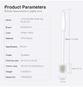 Limpiador de cocina de silicona de cuello estrecho largo Jesun, cepillo de taza de fregado de biberones TPR para vidrio Brus, apto para lavavajillas, estilo Caddy - Product Image 6