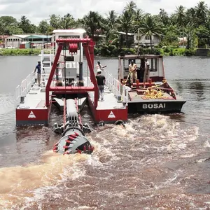 Pequeña máquina de dragado de arena para limpieza de Río