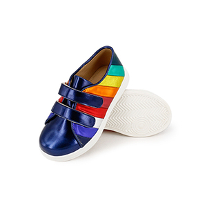 Luozii — chaussures de sport pour enfants, petits garçons, décontractés et tendance, baskets à semelle rigide avec rayures arc-en-ciel personnalisées, vente en gros, <span class=keywords><strong>2022</strong></span> - Product Image 1