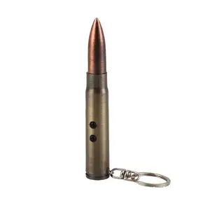 OEM custom logo bullet shape waterproof cheap mini portable pocket led torch light Red Laser Light Keychain flashlight