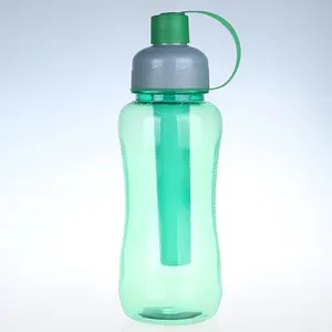 2016 plastikflasche hersteller in malaysia, heißer verkauf kunststoff sport wasserflasche joyshaker mit eis rohr