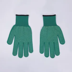 Sarung tangan keamanan nilon Non Slip untuk wanita sarung tangan kerja taman 2023 sarung tangan pelindung PVC poliester