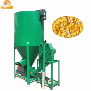 Combined animal feed crusher and mixer machine for sale