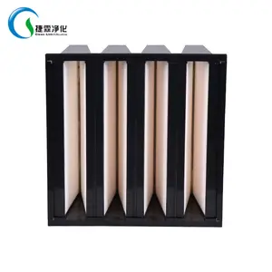Ac Filter Replacement V BANK Filter F7 F8 F9/ABS Plastic Frame Rigid Filter For Ac System 592x592x292 Mm Gas Turbine Air Filter