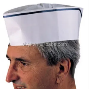Одноразовая шапка для корма из белой бумаги, японская шапка шеф-повара