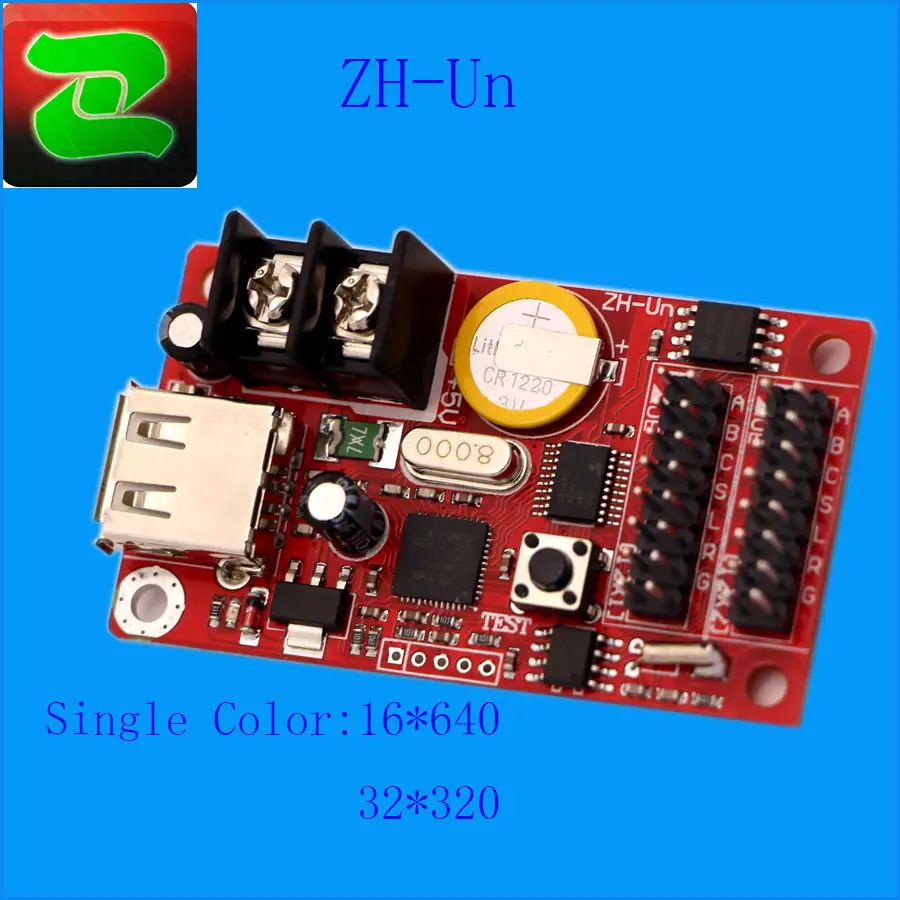 Long Loading Stable Effect ZH-Un P10 Led Display USB Control Cards