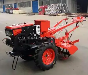 Fabrika kaynağı ucuz fiyat Güç Tiller tarım dizel motor 12hp iki tekerlekli traktör satılık