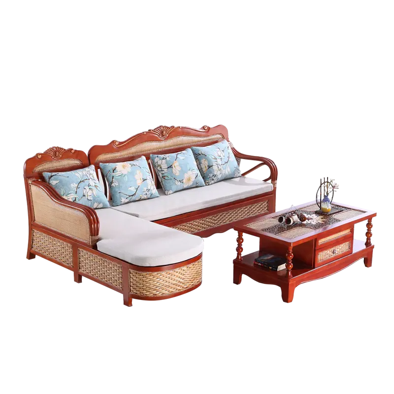 Cum Cane Holz Klapp sofa Etagen bett Designs Wohnzimmer möbel Set Modernes Schlafs ofa, glattes Rattan / Wicker im chinesischen Stil