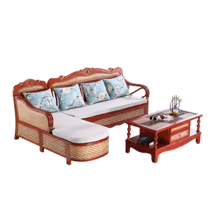 Cum Cane Holz Klapp sofa Etagen bett Designs Wohnzimmer möbel Set Modernes Schlafs ofa, glattes Rattan / Wicker im chinesischen Stil