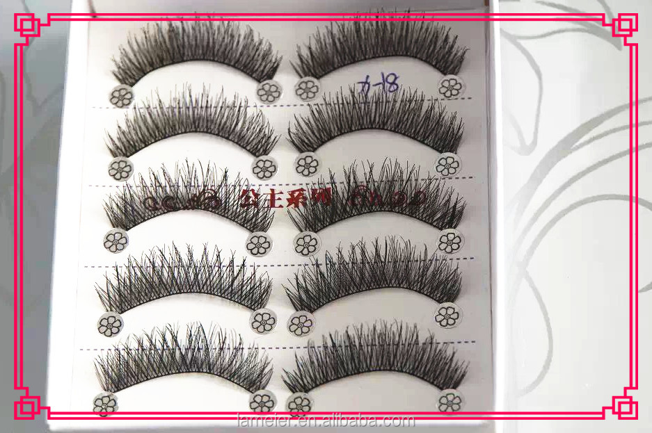2016 neuf de haute qualité souple synthétique cils 3D corée naturel faux cils soie synthétique faux cils (D20)