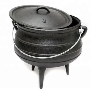 Nồi Potjie 3 # Bằng Gang Đúc Sẵn Có 3 Chân Dụng Cụ Nấu Ăn