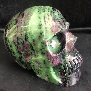 ที่มีคุณภาพสูงธรรมชาติมือแกะสลักทับทิมหินคริสตัลควอตซ์การรักษาเรกิกะโหลกมนุษย์สำหรับขาย - Product Image 3