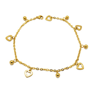 Cheap Wholesale Girls Gift Stylish Stainless Steel Jewelry <strong>Gold</strong> Moon Charm <strong>Anklet</strong> <strong>Bracelet</strong> - Product Image 5