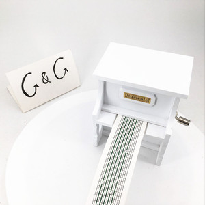 Hand Crank DIY Paper Tape Strip Piano Shape <strong>Music</strong> <strong>Box</strong> With Paper - Product Image 1