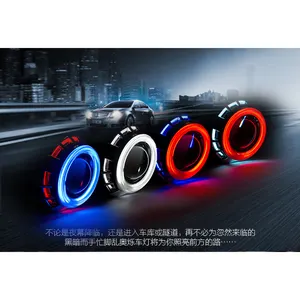 Auto Car Ánh Sáng Bi-xenon 3Inch Angel Eyes Đèn Đầy Màu Sắc Bixenon Chiếu Lens Headlightprojector Lens Đèn Sương Mù - Product Image 1