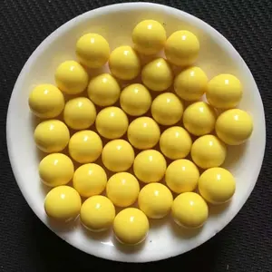 10mm 12mm 14mm 16mm 18mm 20mm 22mm 25mm amarillo color sólido de bola de plástico acrílico esferas