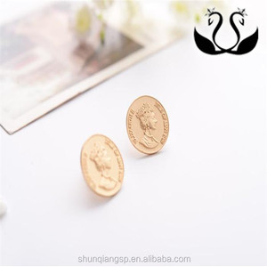 Factory Wholesale Gold Plated Retro Style Unisex Round Coin <strong>Sovereign</strong> Alloy Finger <strong>Ring</strong> Design - Product Image 6
