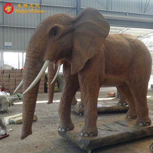 Neuankömmling Lebensgröße Fiberglas Realistische Elefanten skulptur Animatronic Tiere Modell Großhandels preis für Zoo Vergnügung spark - Product Image 5