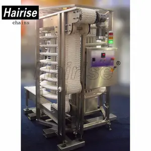 Hairise 20% cost saving cooling vertical spiral conveyor