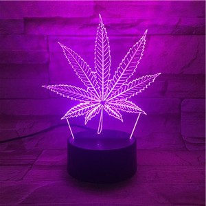 7 Màu Thay Đổi Sáng Tạo Maple Leaf <span class=keywords><strong>Shape</strong></span> 3d <span class=keywords><strong>Led</strong></span> Night Light Cảm Ứng Chuyển Đổi 3d Illusion Đèn Cho Trang Trí Nội Thất - Product Image 6