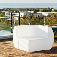 Canapé modulaire LED design européen moderne, tabouret de bar d'hôtel à une place, 16 couleurs changeantes, batterie rechargeable, salon