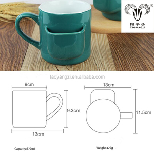 <span class=keywords><strong>Tazza</strong></span> in Ceramica Verde 2019 per Latte e Caffè con Portabiscotti - Product Image 3
